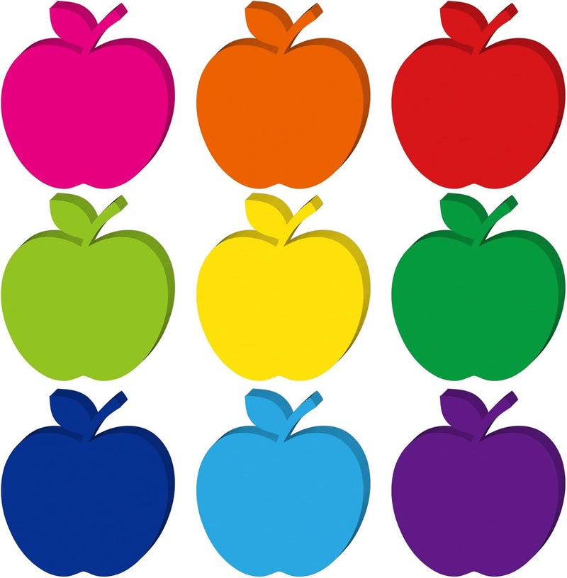 Geyee 108 Pcs Thanksgiving Paper Apple Cutouts Classroom Bulletin Board Cut Outs Assorted Fall Cutouts Apples Die Cuts for Teachers DIY Projects Craft School Party Decor(Colorful,3.5 Inch) - Image 1